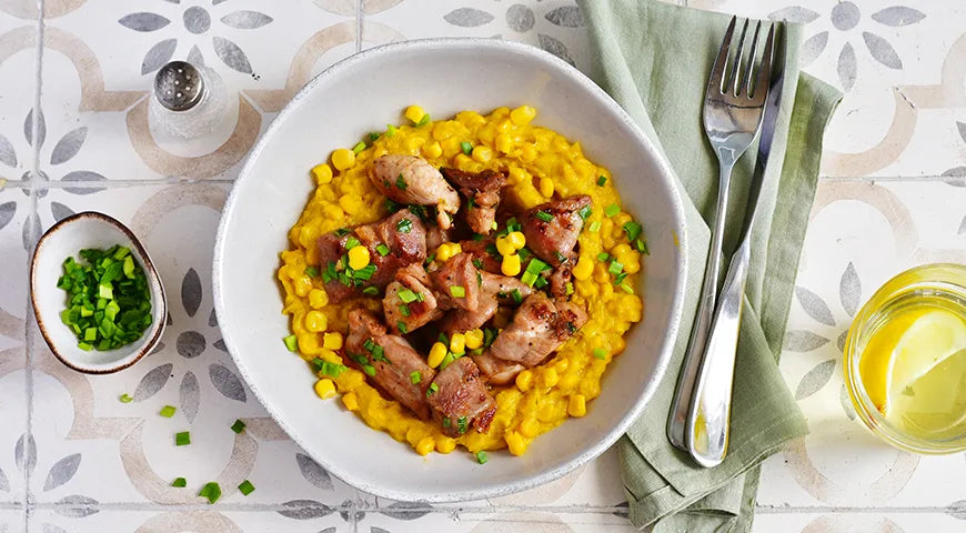 Fried Turkey with Corn Cream - wilfosbrand.com