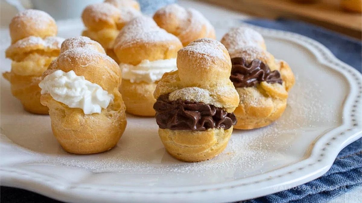 Profiteroles with 3 fillings Delicous Recipe Step-by-step - wilfosbrand.com