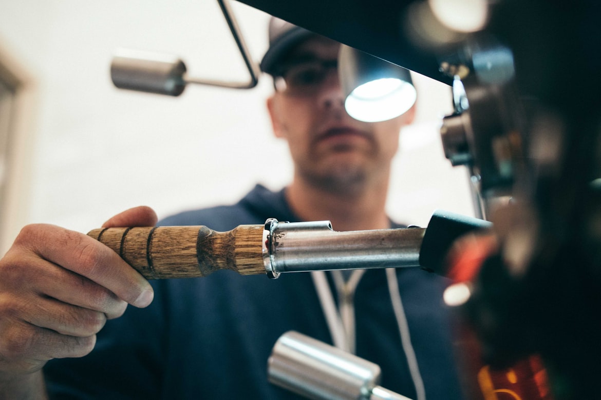 Male plumber at work