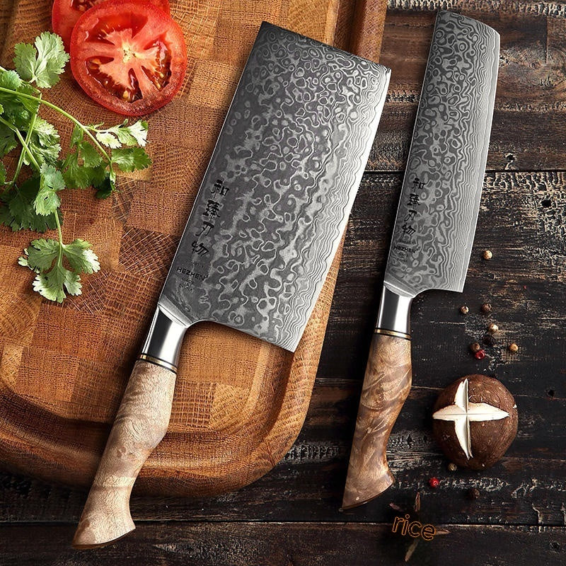 Damascus knife set - wilfosbrand.com