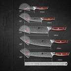Seven-piece Damascus Kitchen Knife Set