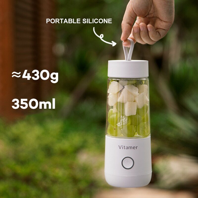 350 ml przenośny blender sokowirówka elektryczny mikser ładowany przez USB Smoothie Slushy Cup butelka do blendera do soków ładowana przez USB kuchenne gadżety
