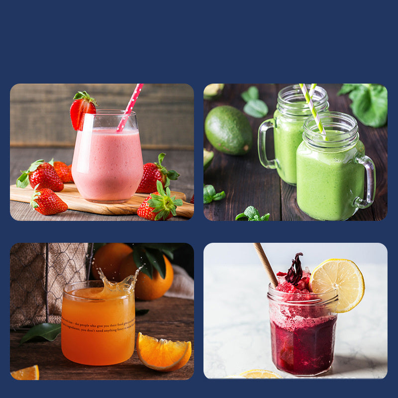6-ostrzowy przenośny blender, mini sokowirówka, ekstraktor do kubków, wyciskarka do owoców, ładowanie przez USB, blender, mikser do żywności, kruszarka do lodu, przenośna sokowirówka