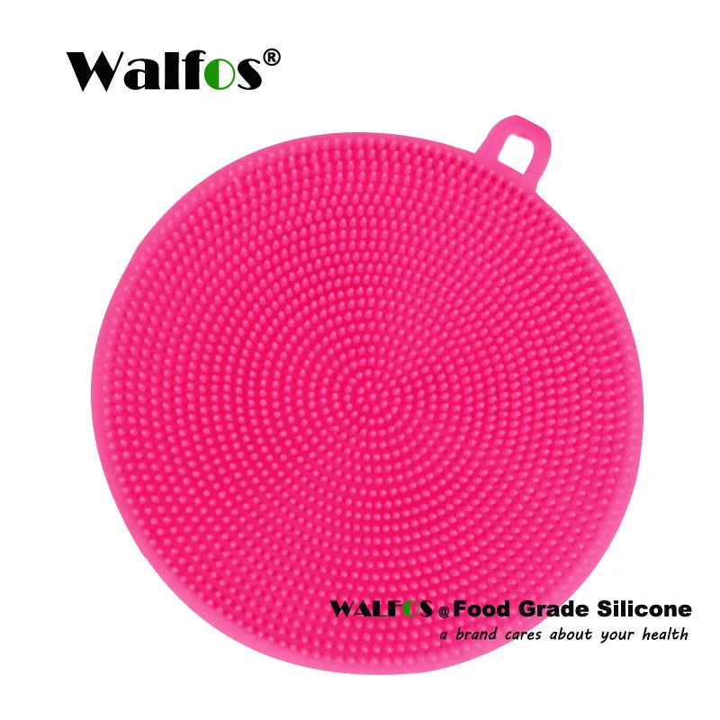 1pcs Magic Cleaning Brushes Silicone Dish Bowl Scouring Pad Pot Pan Wash Brushes Cleaner Kitchen Accessories Dish Washing Brush - Walfos® Kitchenware