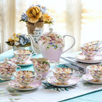 21piece-set Delicate Bone China Coffee Cup Set European - Walfos® Kitchenware