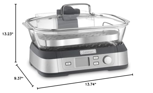Цифрова скляна пароварка Cuisinart STM-1000 Cook Fresh, один розмір, нержавіюча сталь