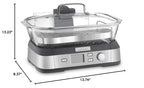 Цифрова скляна пароварка Cuisinart STM-1000 Cook Fresh, один розмір, нержавіюча сталь