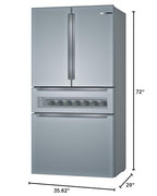 Bosch B36CL81ENG 36 inch Smart Counter-Depth 4-Door Refrigerator