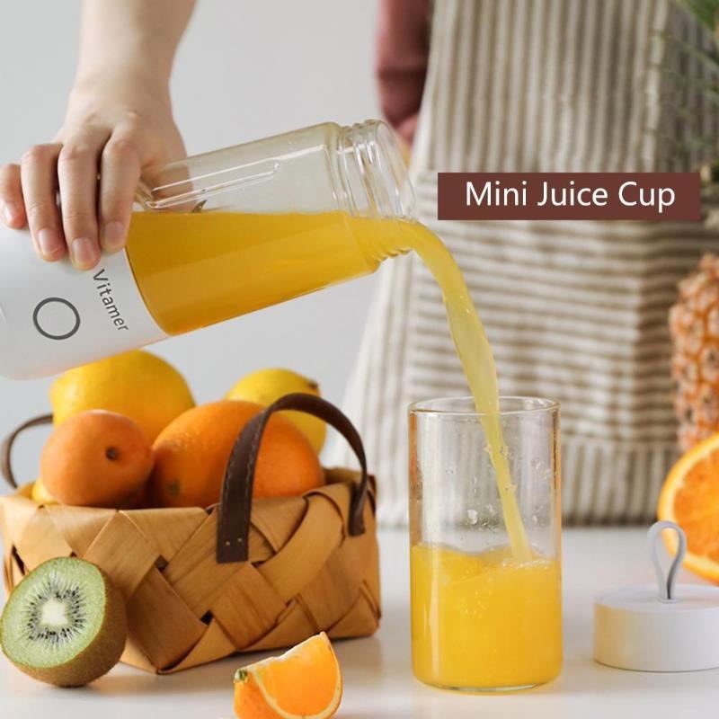 350 ml przenośny blender sokowirówka elektryczny mikser ładowany przez USB Smoothie Slushy Cup butelka do blendera do soków ładowana przez USB kuchenne gadżety