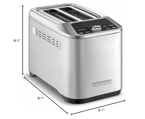 Моторизований тостер Cuisinart CPT-520 на 2 скибочки, нержавіюча сталь/чорний