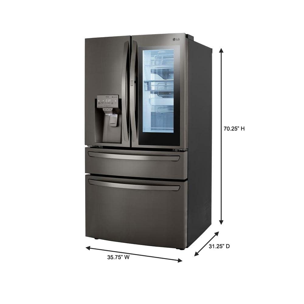 23 cu. ft. Smart wi-fi Enabled InstaView™ Door-in-Door® Counter-Depth Refrigerator with Craft Ice™ Maker