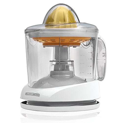BLACK+DECKER 32oz Elektryczna Wyciskarka Do Cytrusów, CJ625, Aktywowana Ciśnieniem, Regulowana Kontrola Miąższu, Możliwość Mycia W Zmywarce