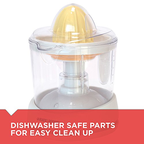 Електрична соковижималка для цитрусових BLACK+DECKER 32oz, CJ625, активується тиском, регульований контроль м'якоті, можна мити в посудомийній машині