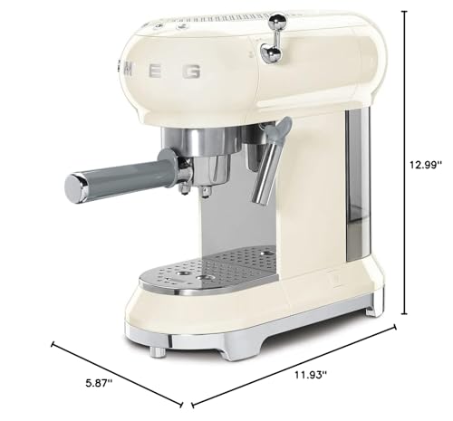 Кавоварка Smeg ECF01CRUS для еспресо, один розмір, 1 л, вершки