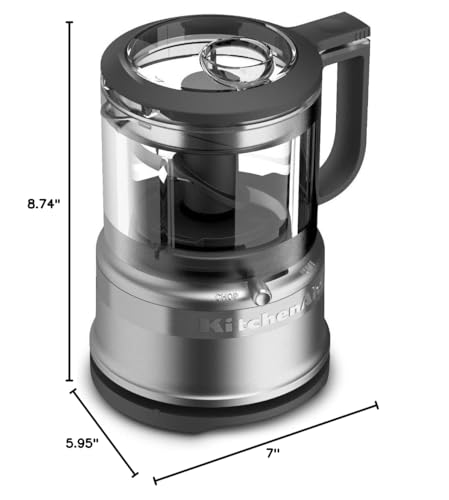 Подрібнювач продуктів KitchenAid KFC3516CU на 3,5 склянки, контурний сріблястий