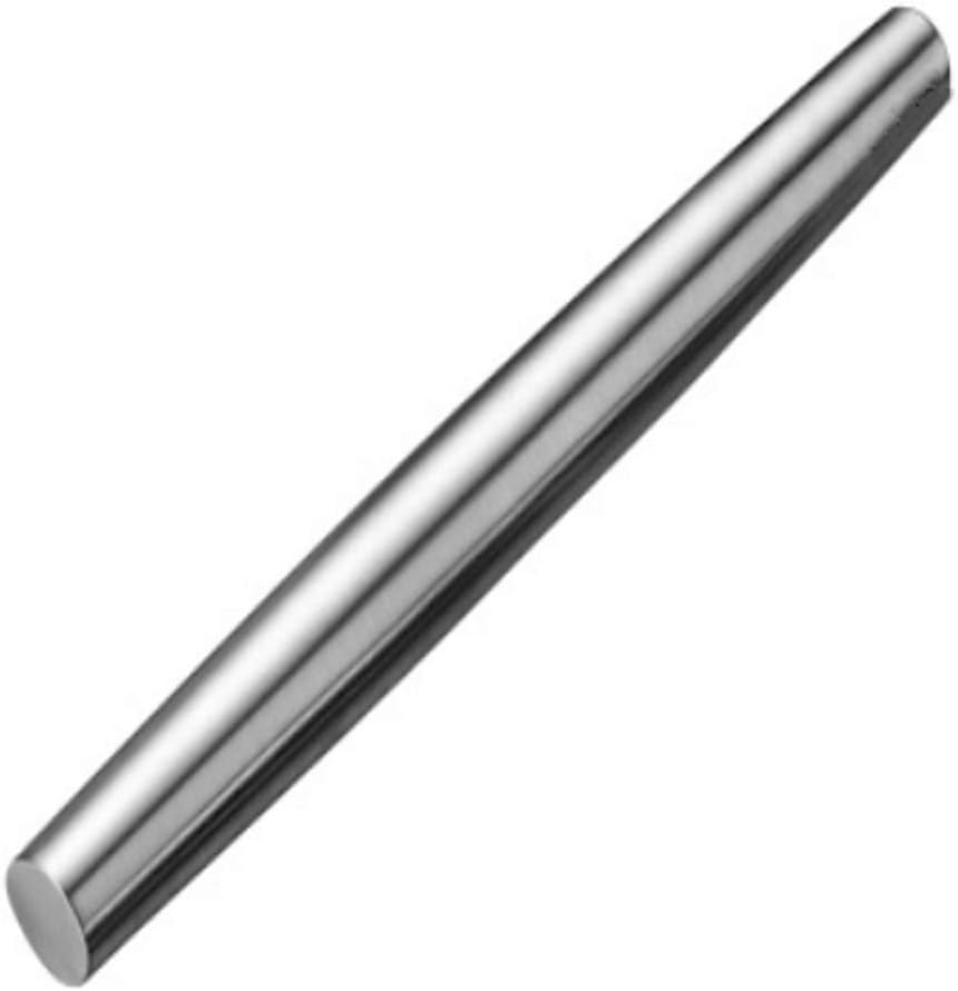 Smooth Stainless Steel Rolling Pin for Baking Fondant, Pizza, Pie, Pastry, Pasta, Dough, Cookies (12.8in)