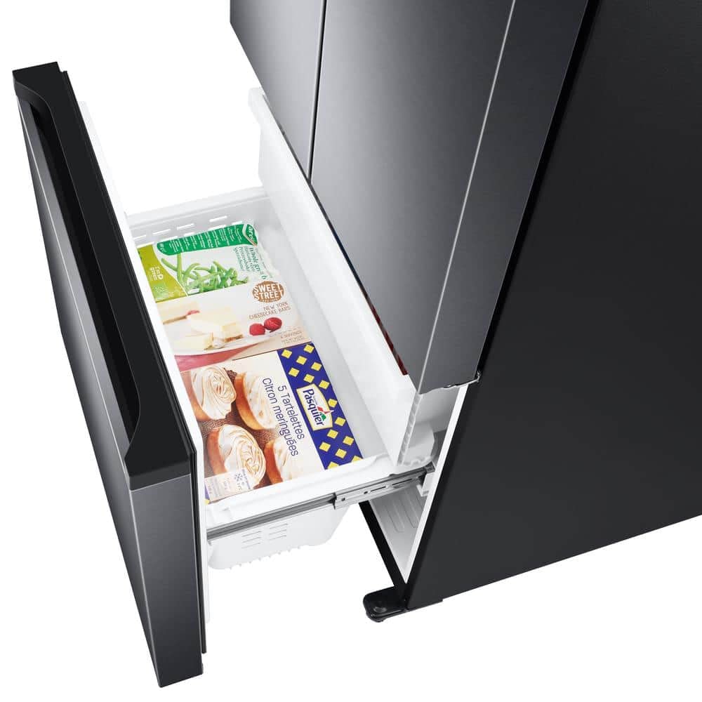 SAMSUNG RF18A5101SG 18 Cu. Ft. Smart Counter Depth French Door Refrigerator - Black Stainless