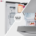 Розумний холодильник LG LRFLC2706S з французькими дверцятами об'ємом 27 кубічних футів з нержавіючої сталі