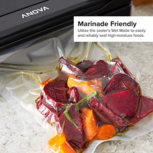 Вакуумний пакувальник Anova Culinary Precision Pro, в комплекті 1 рулон пакетів, для су-від та зберігання продуктів, чорний, середній