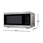 SHARP SMC2266KS Piekarnik z wyjmowanym 16,5-calowym obrotowym talerzem karuzelowym, stopy sześcienne, 1200 W kuchenka mikrofalowa do zabudowy, 2,2 CuFt, stal nierdzewna