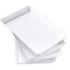 Lifewit Serving Tray Plastic for Party Supplies, 15" x 10" Platters for Serving Food, 3 pcs White Reusable Tray for Veggie, Snack, Fruit, Cookies, Desserts in Kitchen/Pantry Organization