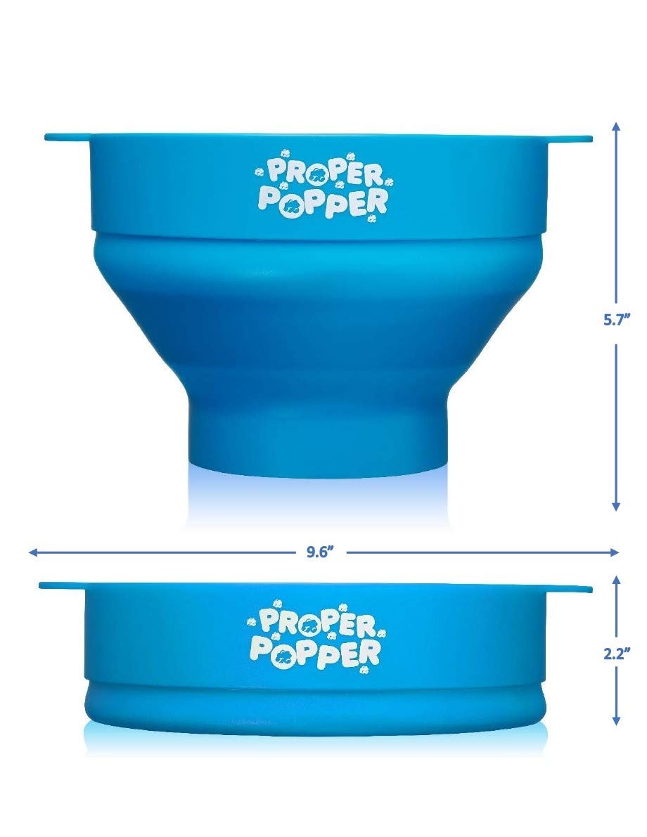 Оригінальний Proper Popper для мікрохвильової печі, силіконовий пристрій для попкорну, складна чаша, без бісфенолу А та придатний для миття в посудомийній машині - (бірюзовий)
