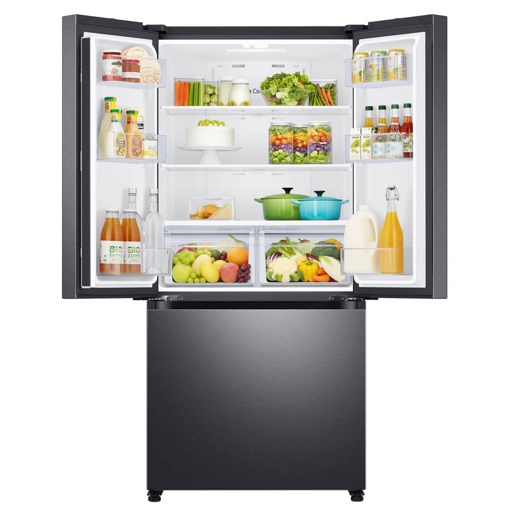 SAMSUNG RF18A5101SG 18 Cu. Ft. Smart Counter Depth French Door Refrigerator - Black Stainless