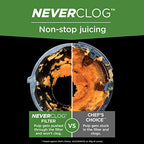Wyciskarka do soku Ninja JC151 NeverClog Cold Press, wydajna wolnoobrotowa wyciskarka z całkowitą kontrolą miąższu, blatowa, elektryczna, 2 funkcje miąższu, można myć w zmywarce, 2. generacja, węglowa