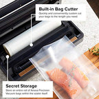 Вакуумний пакувальник Anova Culinary Precision Pro, в комплекті 1 рулон пакетів, для су-від та зберігання продуктів, чорний, середній