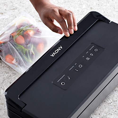 Вакуумний пакувальник Anova Culinary Precision Pro, в комплекті 1 рулон пакетів, для су-від та зберігання продуктів, чорний, середній