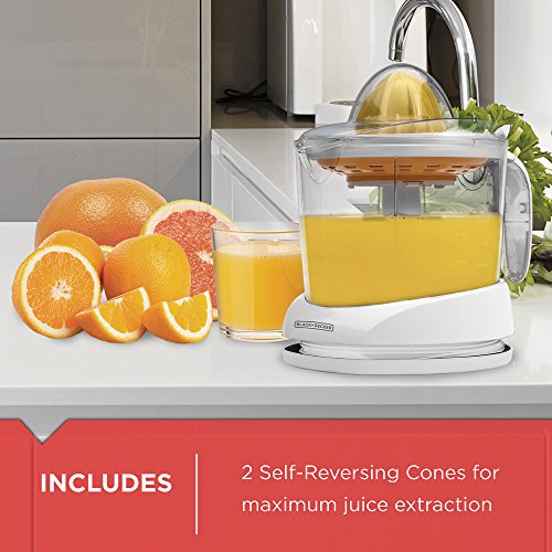 Електрична соковижималка для цитрусових BLACK+DECKER 32oz, CJ625, активується тиском, регульований контроль м'якоті, можна мити в посудомийній машині