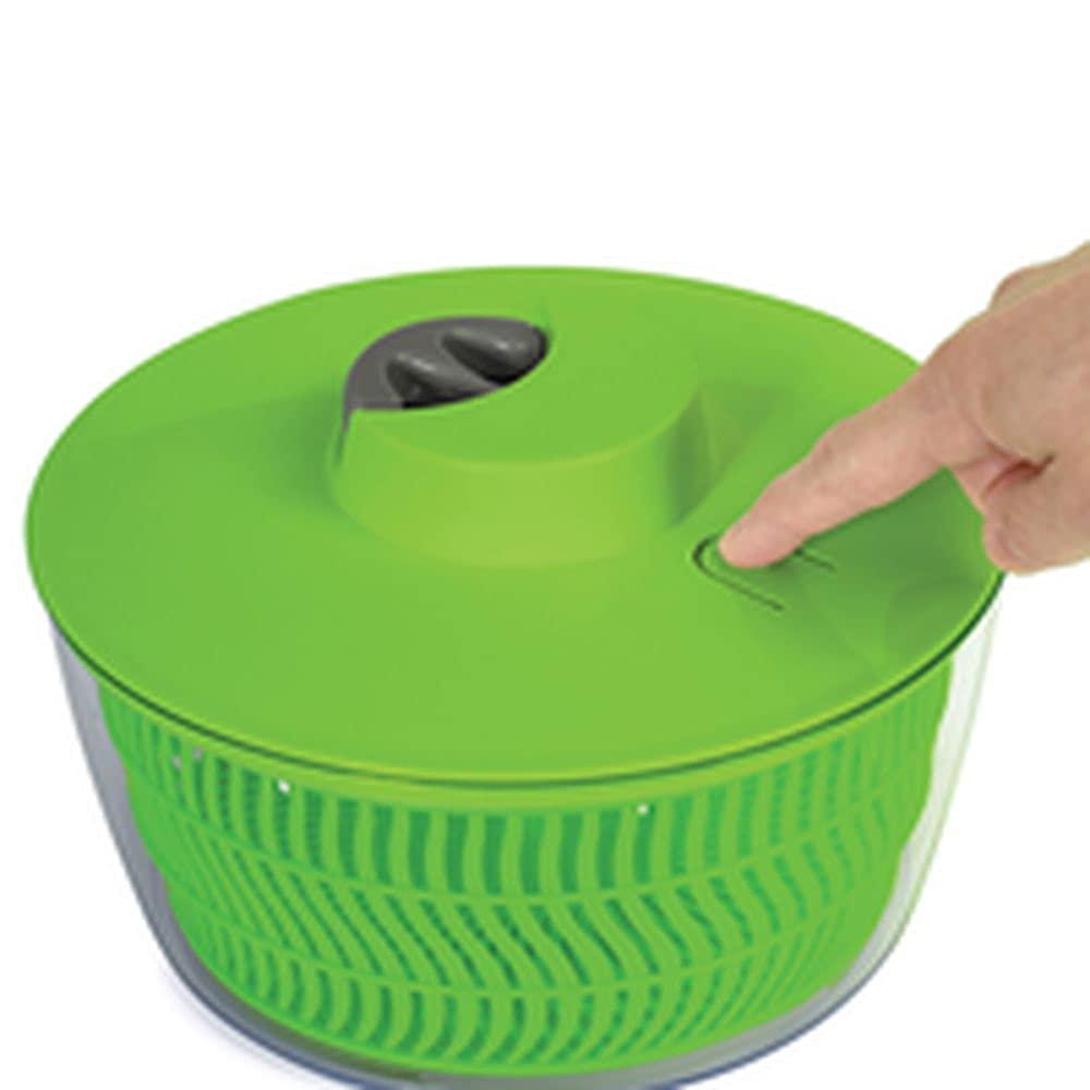 ROPE SALAD DRYER WITH STOP, GREEN - 4L
