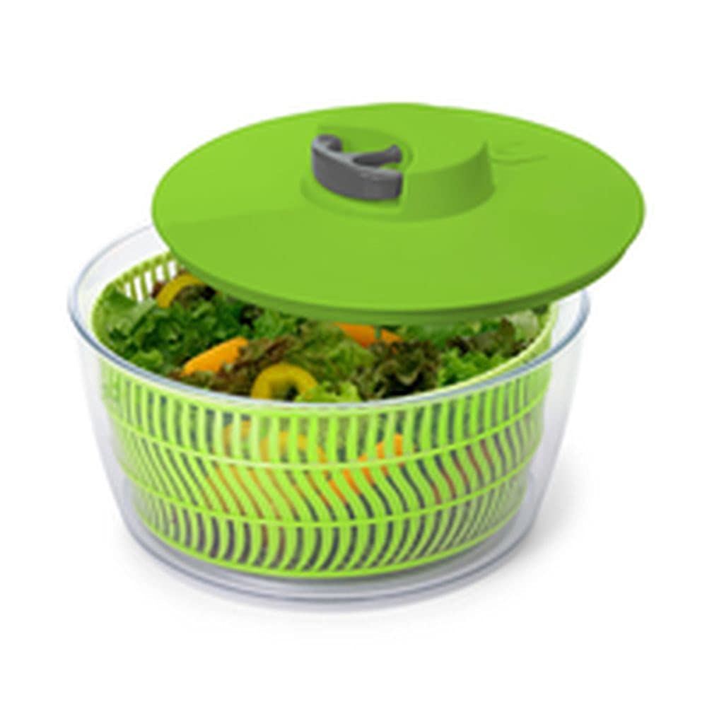 ROPE SALAD DRYER WITH STOP, GREEN - 4L