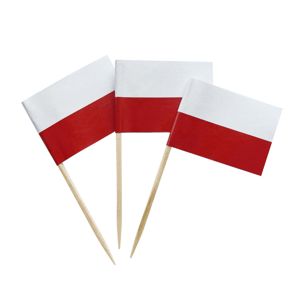 100 Pack USA American Flag US Toothpick Flags, Cocktail Picks Mini Stick Cupcake Toppers Country Picks Party Decoration Celebration Cocktail Food Bar Cake Flags (American)