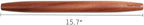 Muso Wood Sapele Wooden French Rolling Pin for Baking, Tapered Roller for Fondant, Pie Crust, Cookie, Pastry (French 15-3/4inch)