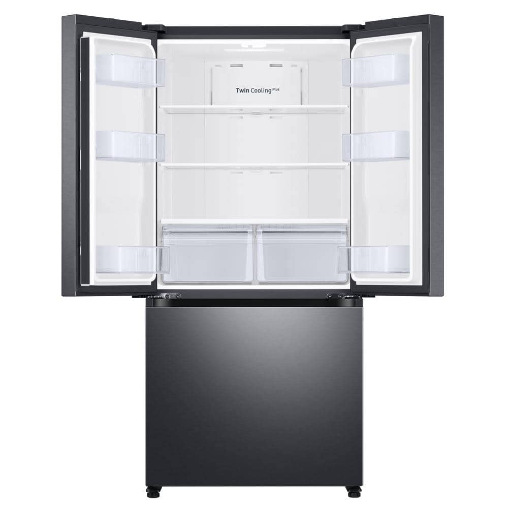 SAMSUNG RF18A5101SG 18 Cu. Ft. Smart Counter Depth French Door Refrigerator - Black Stainless