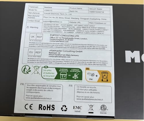 Maszyna do pakowania próżniowego Mesliese Mocna 90Kpa Precyzyjna 6 w 1 Kompaktowy system konserwacji żywności z nożem, 2 rolkami torebek i 5 wstępnie pociętymi torebkami, poszerzonym 12 mm paskiem uszczelniającym, trybami suchym i wilgotnym (srebrna)