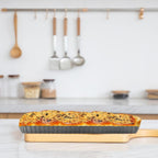 Rectangular Tart Pan 14 Inch Nonstick Quiche Pie Pan with Removable Bottom Tart Pan for Pies, Quiche Bakeware, Cheese Cakes, Desserts
