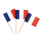 100 Pack USA American Flag US Toothpick Flags, Cocktail Picks Mini Stick Cupcake Toppers Country Picks Party Decoration Celebration Cocktail Food Bar Cake Flags (American)