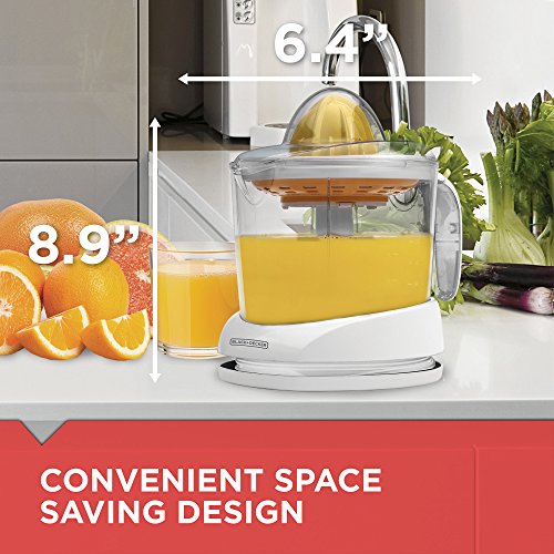 Електрична соковижималка для цитрусових BLACK+DECKER 32oz, CJ625, активується тиском, регульований контроль м'якоті, можна мити в посудомийній машині