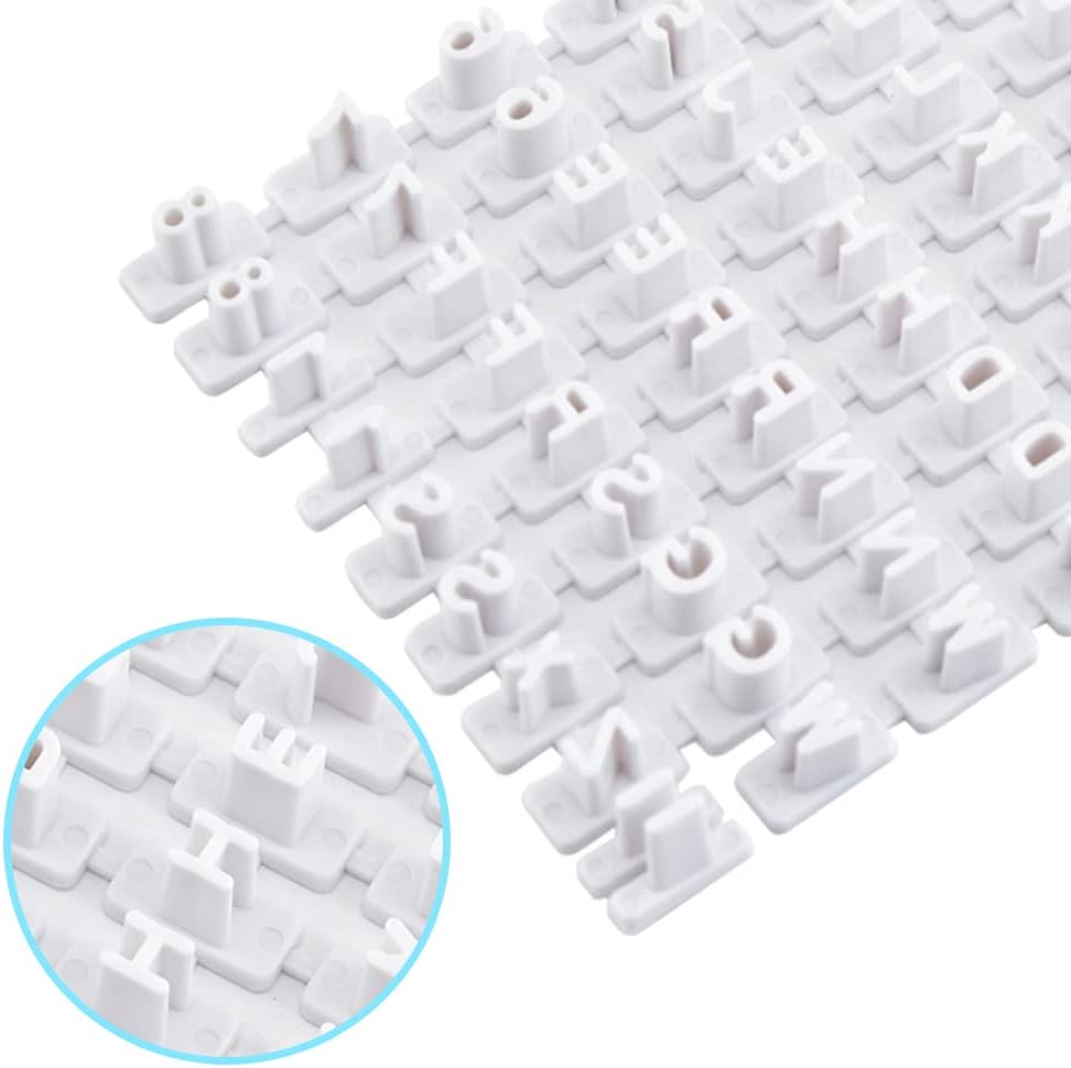 Pack of 72 Alphabet Number Letter Cookie Stamp Set Biscuit Fondant Decorating Baking Impress Mould