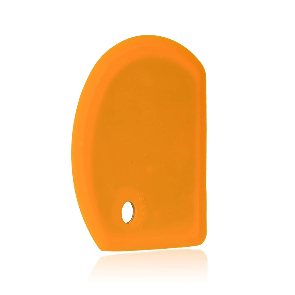 Sapid Flexible Curved Edge Silicone Bowl Scraper(5.98"x4.3"), Food Grade Dough Scraper for Baking Sourdough Bread, Cake, Multipurpose Kitchen Dish Scrapers, Easy to Clean (1, Gray)