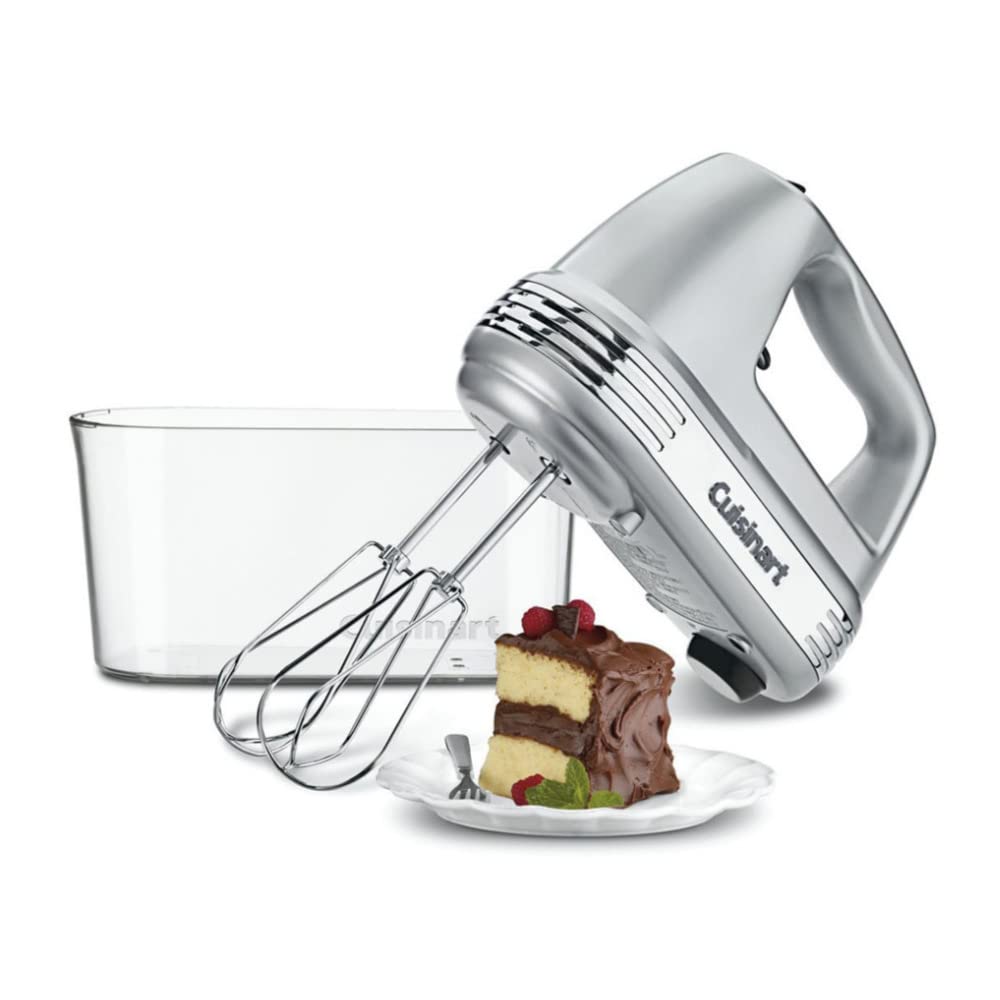 Cuisinart HM-90BCS Power Advantage Plus 9-Speed Handheld Mixer with Storage Case, Brushed Chrome