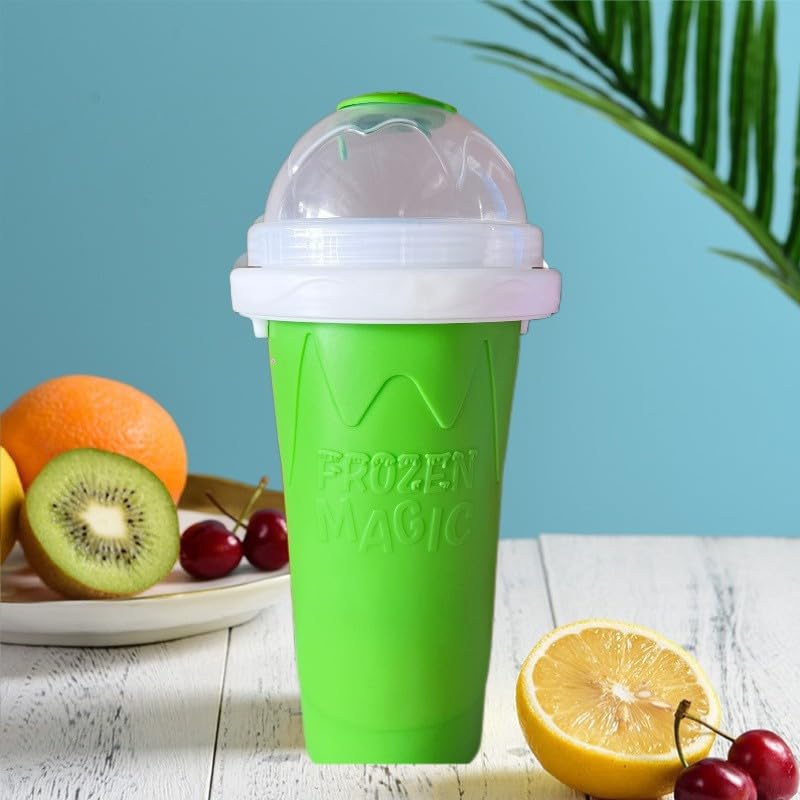 2 упаковки Magic Quick Frozen Smoothie Maker - портативний двошаровий стаканчик для смузі з трубочкою та ложкою, подарунок для всіх