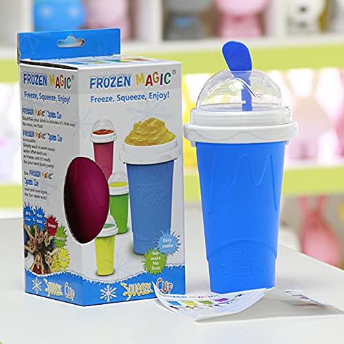 2 упаковки Magic Quick Frozen Smoothie Maker - портативний двошаровий стаканчик для смузі з трубочкою та ложкою, подарунок для всіх