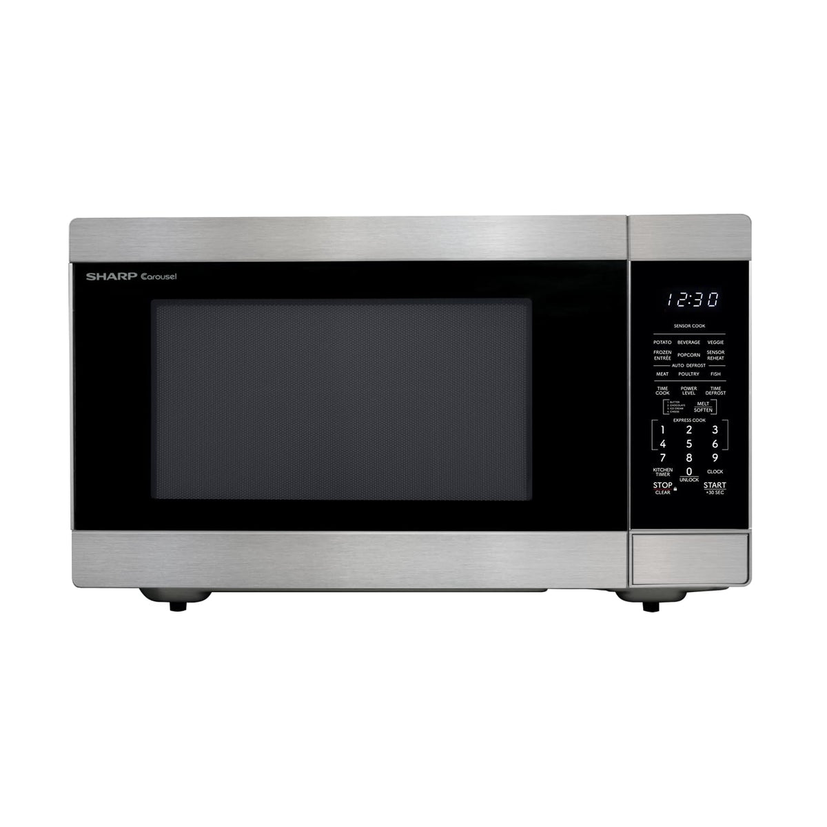 SHARP SMC2266KS Piekarnik z wyjmowanym 16,5-calowym obrotowym talerzem karuzelowym, stopy sześcienne, 1200 W kuchenka mikrofalowa do zabudowy, 2,2 CuFt, stal nierdzewna