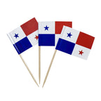 100 Pack USA American Flag US Toothpick Flags, Cocktail Picks Mini Stick Cupcake Toppers Country Picks Party Decoration Celebration Cocktail Food Bar Cake Flags (American)