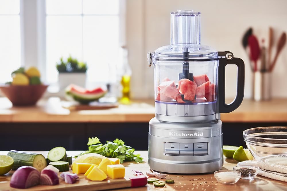 Кухонний комбайн KitchenAid KFP0718CU, 7 чашок, контурний сріблястий