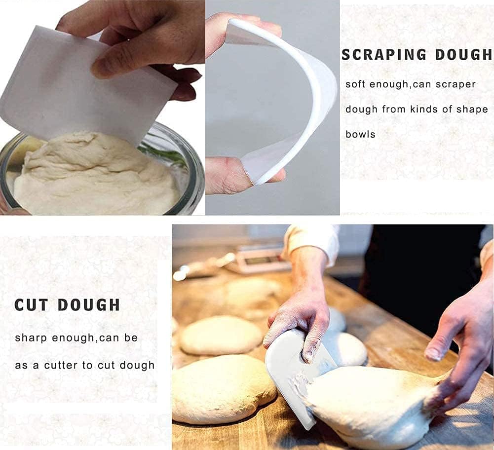 Danish Dough Whisk, Dutch Style Bread Whisk For Sourdough Cooking Kitchen with Stainless Steel Danish Sourdough Whisks Bread Mixer 13" and Dough Scraper
