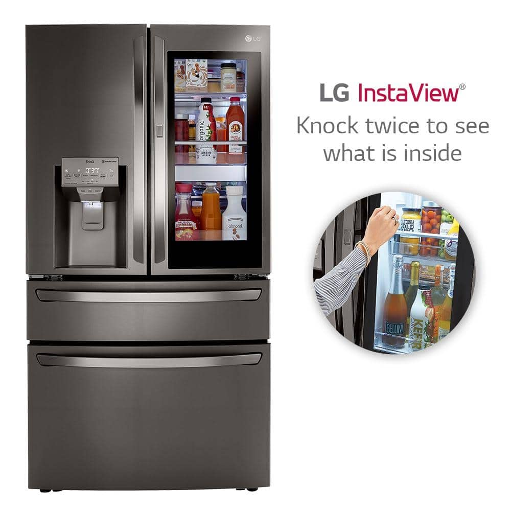 23 cu. ft. Smart wi-fi Enabled InstaView™ Door-in-Door® Counter-Depth Refrigerator with Craft Ice™ Maker